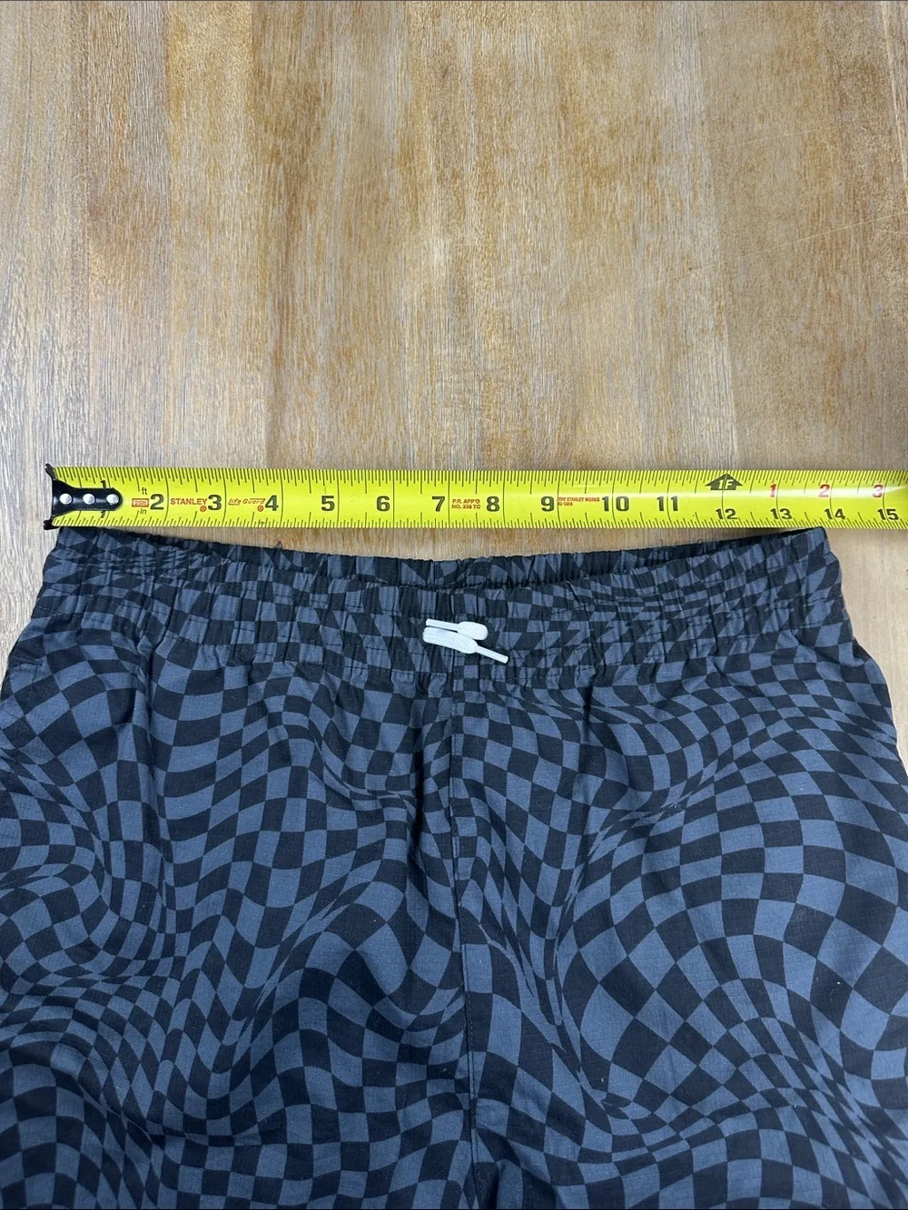 Converse Boys Black and Gray Optical Check Drawstring Shorts
